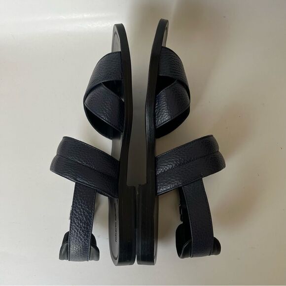 Roberto Cavalli Leather Sandals Blue Pebbled Crossover Strap Men’s 42 Italy US 9 - Picture 8 of 12